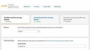 Detalles del libro en tapa blanda amazon