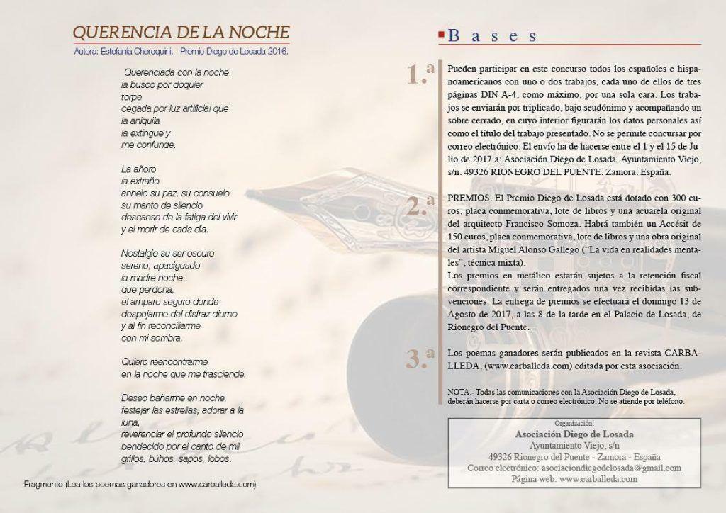 XXXVI Premio Hispanoamericano de Poesía Diego de Lozada