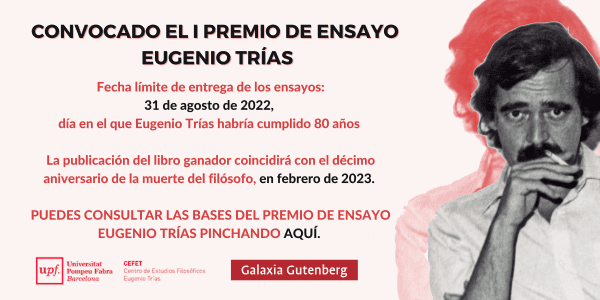 I Premio de Ensayo Eugenio Trías 2022
