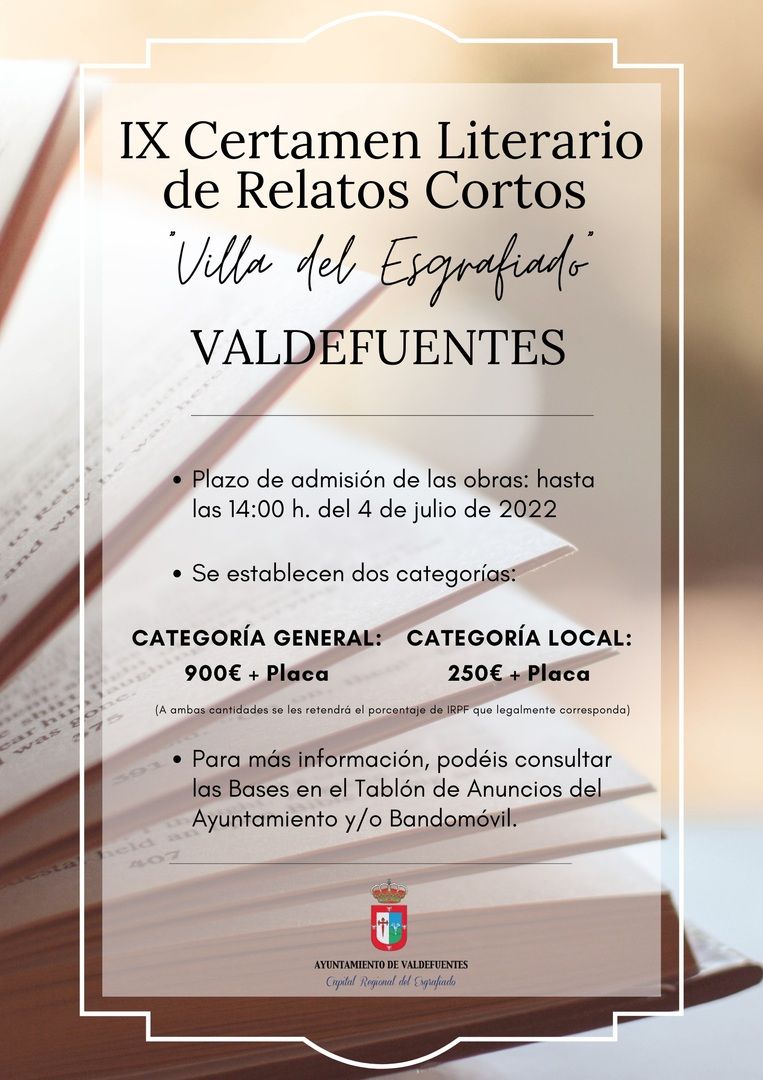 IX Certamen Literario de Relatos Cortos «Villa del Esgrafiado»