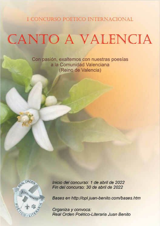 I Concurso Poético Internacional Canto a Valencia 2022