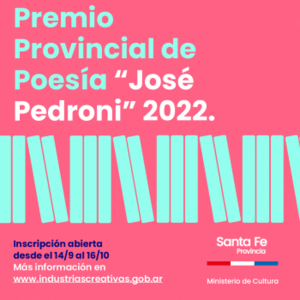 Premio Provincial de Poesía José Pedroni 2022
