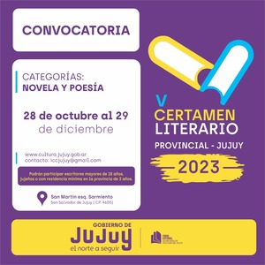 V Certamen Literario Provincial Jujuy 2023