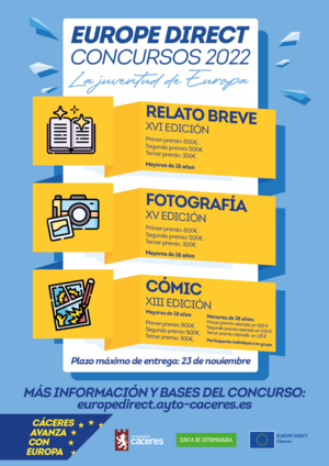 Concursos de Relato Breve Fotografía y Cómic La Juventud de Europa 2022