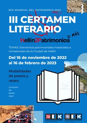 III Certamen Literario Hellín Dos Patrimonios o + 2023