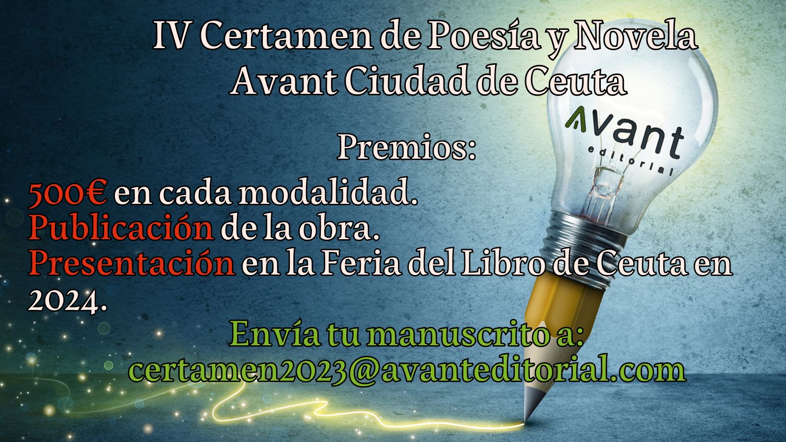 V Certamen de Poesía y Novela Avant Ciudad de Ceuta 2023
