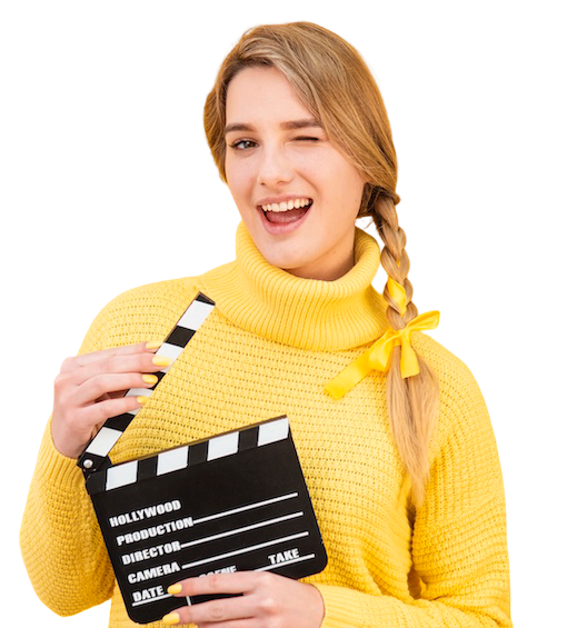 booktrailer profesional 60 segundos Mujer realizando el booktrailer de un libro